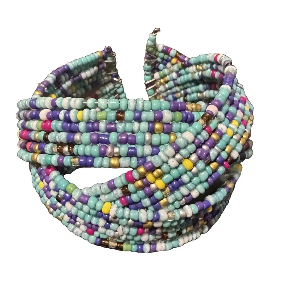 Boho seeded stretchy bracelet